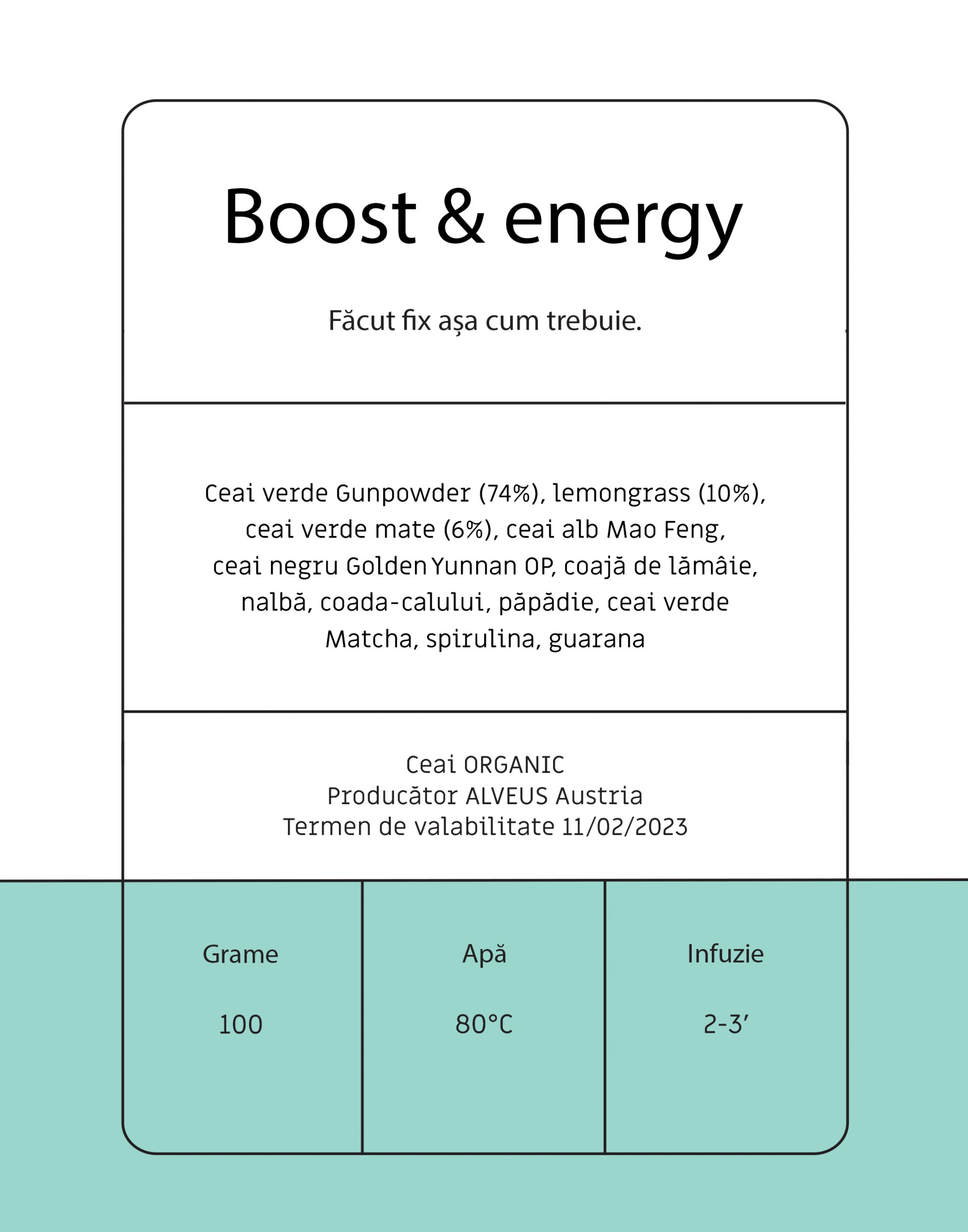 10 Boost & energy - Ceai energizant cu ceai verde, ceai alb şi ceai negru - imagine 2