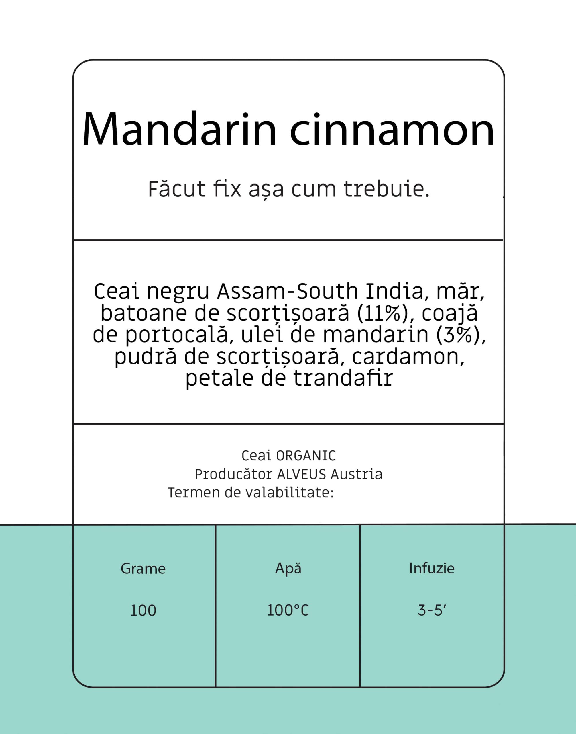 ceai Mandarin cinnamon
