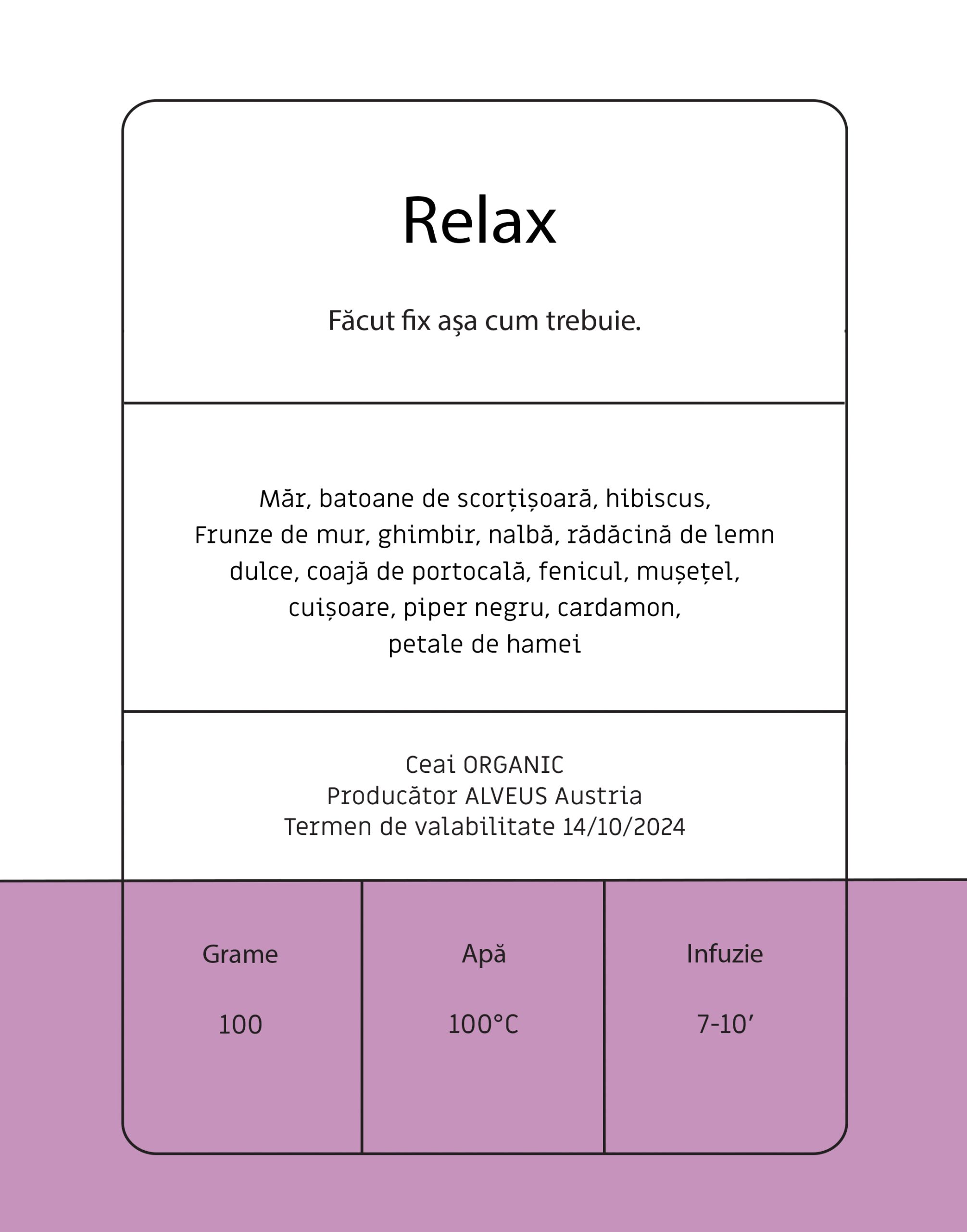 70 Relax - Ceai de hibiscus, scorţişoară şi ghimbir - imagine 2