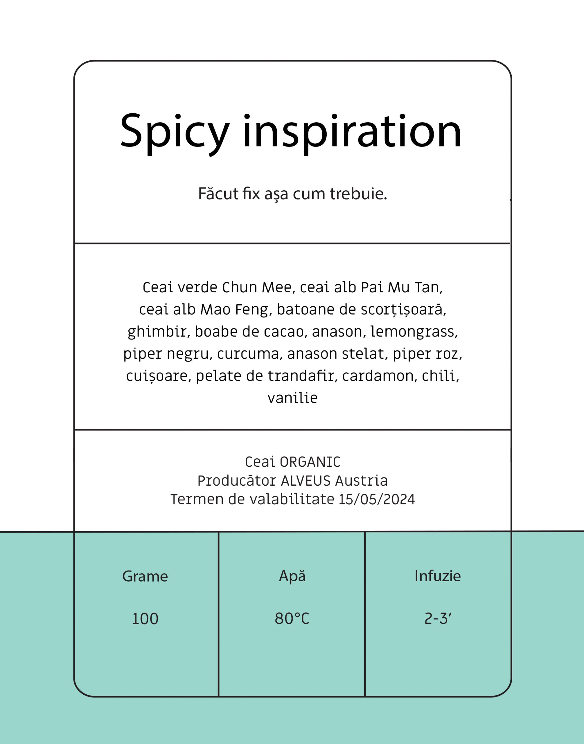 6 Spicy inspiration - Ceai verde Chun Mee cu ceai alb Pai Mu Tan - imagine 2
