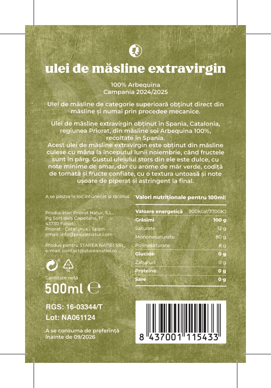 Uleiul Naţiei - Ulei de măsline extravirgin 100% Arbequina 3